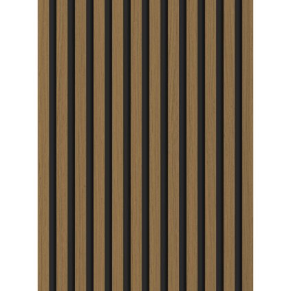 Mexen Lam-B, akustické stěnové lamely 275 × 30 cm, HDF deska 4 mm, technická dýha, teak zlatavý, S100-275307-3015-014