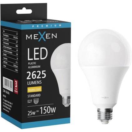 Mexen Nova, LED žárovka E27, A70, 20W, teplá - 3000K, 2100 lm - L100-E27-2030-01