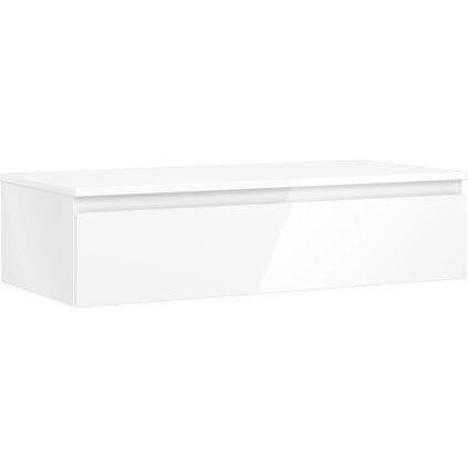 Mexen Orio, koupelnová skříňka 100 cm s horní částí, 1 zásuvka, bílá lesklá, 91A10-10023-1-BFC00