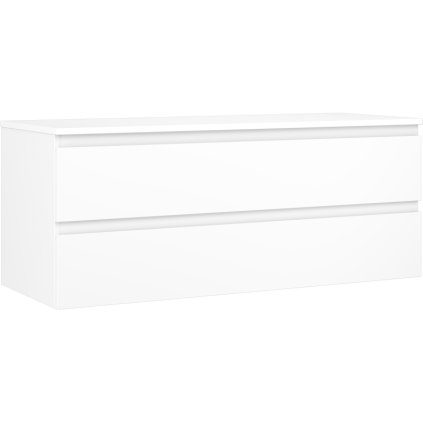 Mexen Orio, koupelnová skříňka 120 cm s horní částí, 2 zásuvky, bílá matná, 91A10-12047-2-BFFC01