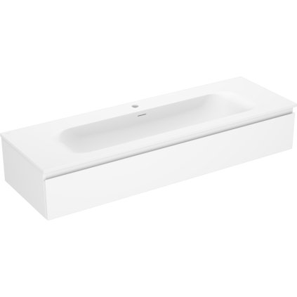 Mexen Orio, koupelnová skříňka 140 cm s umyvadlem Vela, 1 zásuvka, bílá matná, 91A10-14023-1-BF01-W23M01