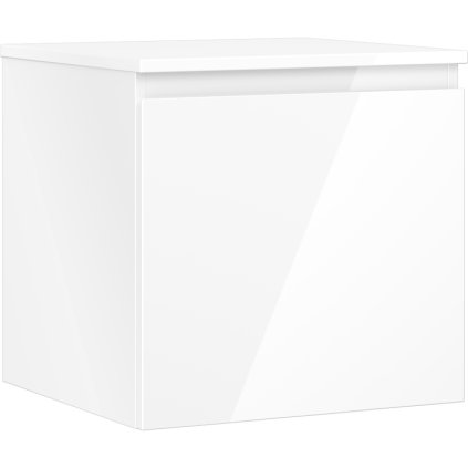 Mexen Orio, koupelnová skříňka 50 cm s horní částí, 1 zásuvka, bílá lesklá, 91A10-05047-1-BFC00