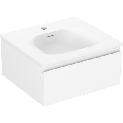 Mexen Orio, koupelnová skříňka 50 cm s umyvadlem Vela, 1 zásuvka, bílá matná, 91A10-05023-1-BF01-W23M01