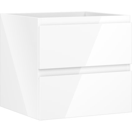 Mexen Orio, koupelnová skříňka 50 cm, 2 zásuvky, bílá lesklá, 91A10-05047-2-BFF00
