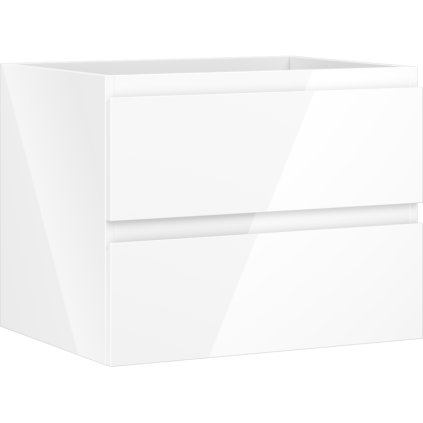 Mexen Orio, koupelnová skříňka 60 cm, 2 zásuvky, bílá lesklá, 91A10-06047-2-BFF00
