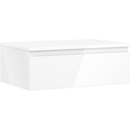 Mexen Orio, koupelnová skříňka 70 cm s horní částí, 1 zásuvka, bílá lesklá, 91A10-07023-1-BFC00