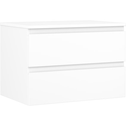 Mexen Orio, koupelnová skříňka 70 cm s horní částí, 2 zásuvky, bílá matná, 91A10-07047-2-BFFC01