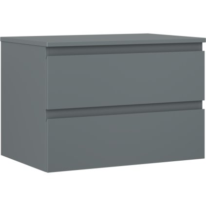 Mexen Orio, koupelnová skříňka 70 cm s horní částí, 2 zásuvky, grafitová matná, 91A10-07047-2-BFFC66