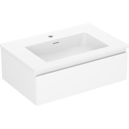 Mexen Orio, koupelnová skříňka 70 cm s umyvadlem Otis, 1 zásuvka, bílá matná, 91A10-07023-1-BF01-W18M01