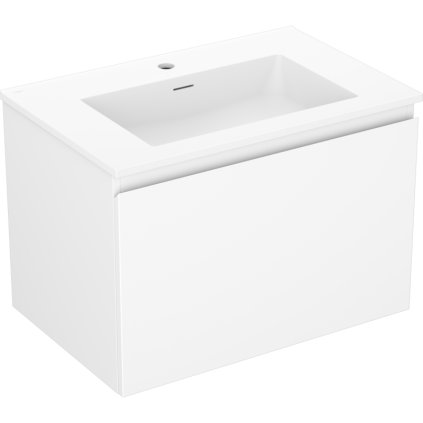 Mexen Orio, koupelnová skříňka 70 cm s umyvadlem Otis, 1 zásuvka, bílá matná, 91A10-07047-1-BF01-W18M01