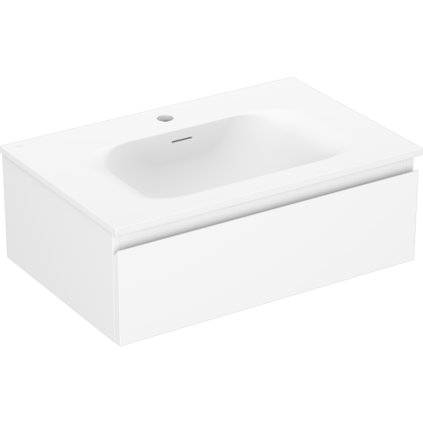 Mexen Orio, koupelnová skříňka 70 cm s umyvadlem Vela, 1 zásuvka, bílá matná, 91A10-07023-1-BF01-W23M01