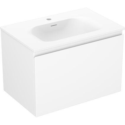 Mexen Orio, koupelnová skříňka 70 cm s umyvadlem Vela, 1 zásuvka, bílá matná, 91A10-07047-1-BF01-W23M01
