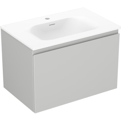 Mexen Orio, koupelnová skříňka 70 cm s umyvadlem Vela, 1 zásuvka, šedá matná/bílá matná, 91A10-07047-1-BF62-W23M01