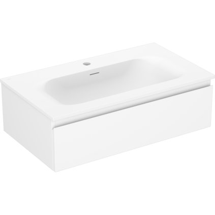 Mexen Orio, koupelnová skříňka 80 cm s umyvadlem Vela, 1 zásuvka, bílá matná, 91A10-08023-1-BF01-W23M01