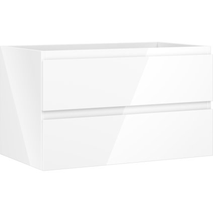 Mexen Orio, koupelnová skříňka 80 cm, 2 zásuvky, bílá lesklá, 91A10-08047-2-BFF00