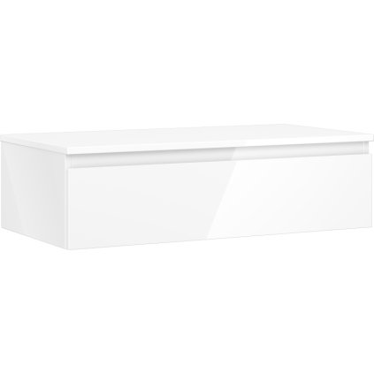 Mexen Orio, koupelnová skříňka 90 cm s horní částí, 1 zásuvka, bílá lesklá, 91A10-09023-1-BFC00