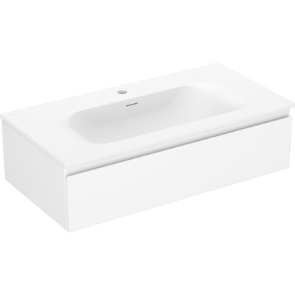 Mexen Orio, koupelnová skříňka 90 cm s umyvadlem Vela, 1 zásuvka, bílá matná, 91A10-09023-1-BF01-W23M01