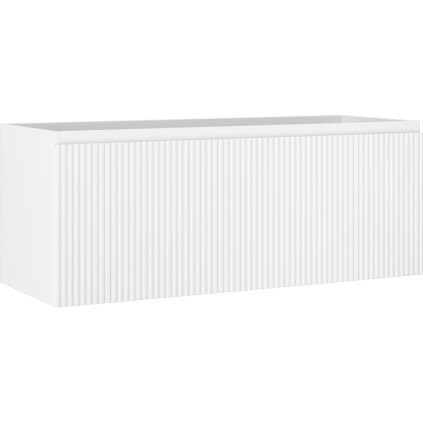 Mexen Rivel, koupelnová skříňka 120 cm, 1 zásuvka, drážkovaná, bílá matná, 91A20-12047-1-BF01