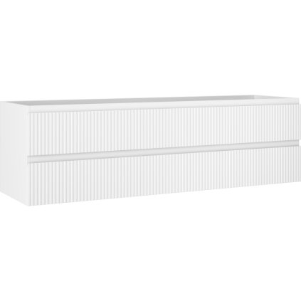 Mexen Rivel, koupelnová skříňka 160 cm, 2 zásuvky, drážkovaná, bílá matná, 91A20-16047-2-BFF01
