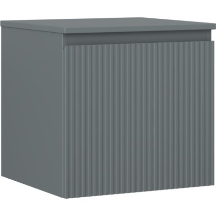 Mexen Rivel, koupelnová skříňka 50 cm s horní částí, 1 zásuvka, drážkovaná, grafit matná - 91A20-05047-1-BFC66