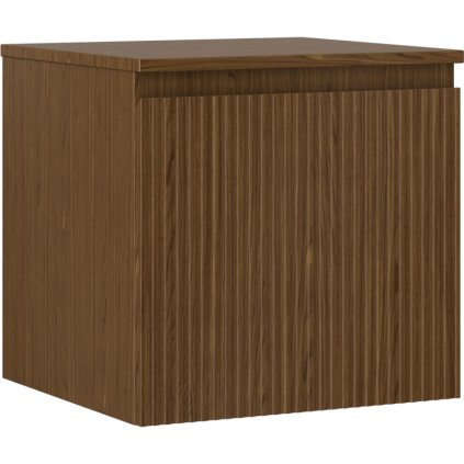 Mexen Rivel, koupelnová skříňka 50 cm s horní částí, 1 zásuvka, drážkovaná, ořech, 91A20-05047-1-BFC86