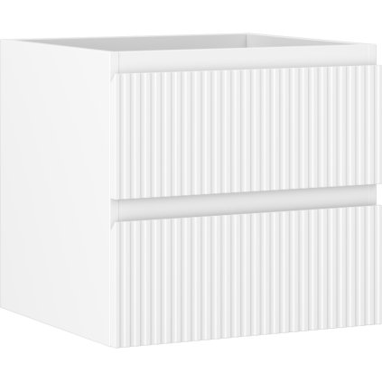 Mexen Rivel, koupelnová skříňka 50 cm, 2 zásuvky, drážkovaná, bílá matná, 91A20-05047-2-BFF01