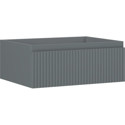 Mexen Rivel, koupelnová skříňka 60 cm, 1 zásuvka, drážkovaná, grafitová matná, 91A20-06023-1-BF66