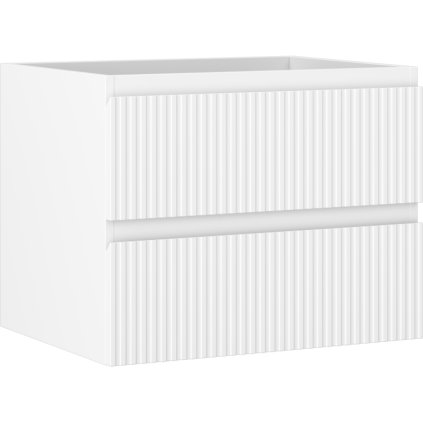 Mexen Rivel, koupelnová skříňka 60 cm, 2 zásuvky, drážkovaná, bílá matná, 91A20-06047-2-BFF01