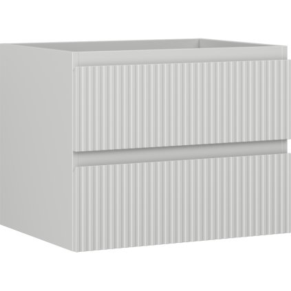 Mexen Rivel, koupelnová skříňka 60 cm, 2 zásuvky, drážkovaná, matná šedá, 91A20-06047-2-BFF62