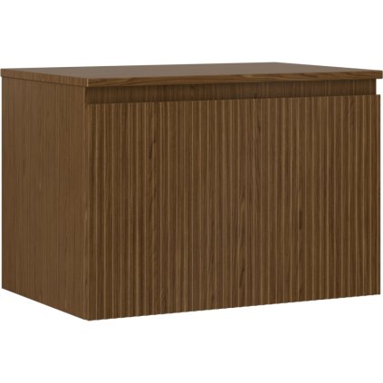 Mexen Rivel, koupelnová skříňka 70 cm s horní deskou, 1 zásuvka, drážkovaná, ořech, 91A20-07047-1-BFC86