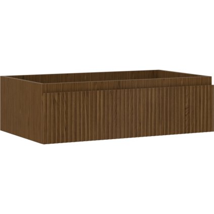 Mexen Rivel, koupelnová skříňka 80 cm, 1 zásuvka, drážkovaná, ořech, 91A20-08023-1-BF86