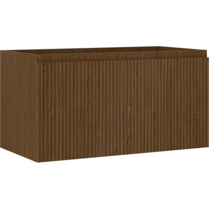 Mexen Rivel, koupelnová skříňka 90 cm, 1 zásuvka, drážkovaná, ořech, 91A20-09047-1-BF86