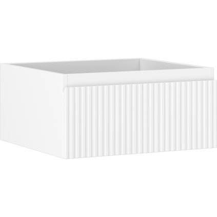 Mexen Rivel, koupelnová skříňka pod umyvadlo 50 cm, 1 zásuvka, drážkovaná, bílá matná, 91A20-05023-1-BF01