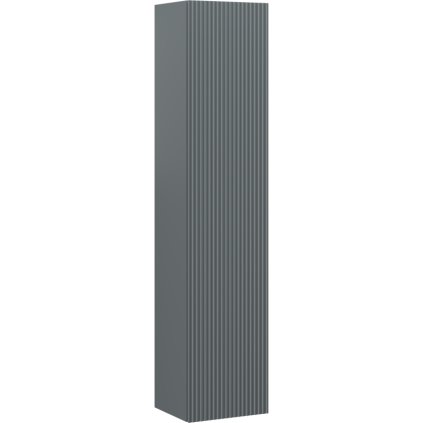 Mexen Rivel, koupelnový podstavec 35 cm, 1 dvířka, s drážkami, grafitová matná, 91A21-03016-1-BF66