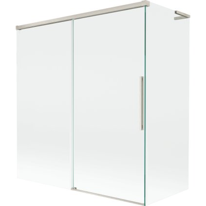 Mexen Rox, L posuvná 2-křídlová vanová zástěna 150 + 70 x 150 cm, 8mm čiré sklo, ocelový profil, 8C9L-150-070-97-00