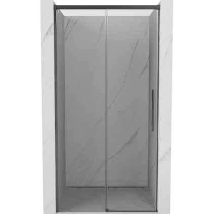 Mexen Rox, posuvné sprchové dveře 120 cm, 8mm čiré sklo, broušený grafit profil, 8C2-120-000-66-00
