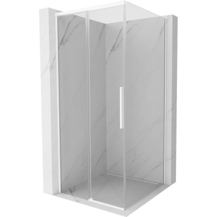 Mexen Rox, posuvný sprchový kout 95 x 95 cm, 8mm čiré sklo, bílý profil, 8C2-095-095-20-00