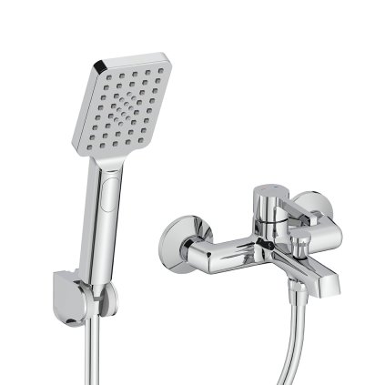 Laveo Alita, vanová baterie s ruční sprchovou soupravou, chromová, LAV-BVA_011D