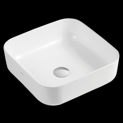 Invena Reja, umyvadlo na desku 390x390x140 mm, bílá lesklá, INV-CE-15-001-C