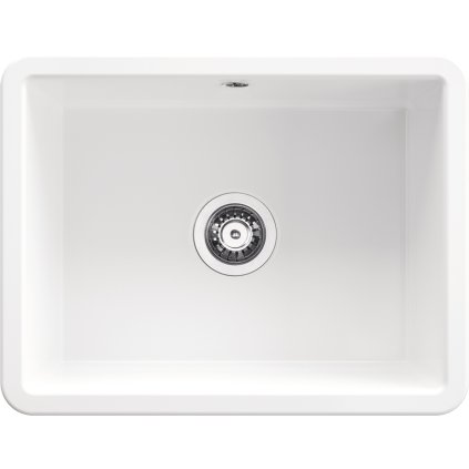 Deante Lumi, 1-komorový keramický dřez 557x430x194 mm, bílá, DEA-ZCU_610C