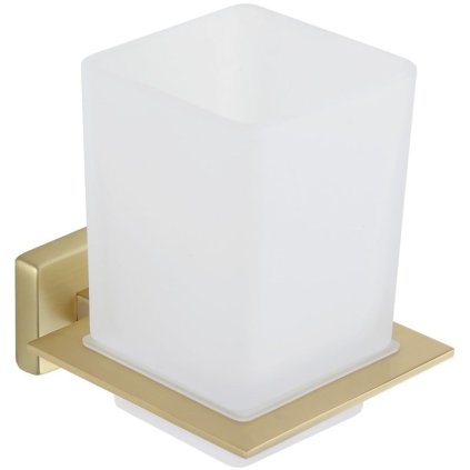 Mexen Arno, sklenice na zubní kartáčky, zlatá matná, 7020738-55