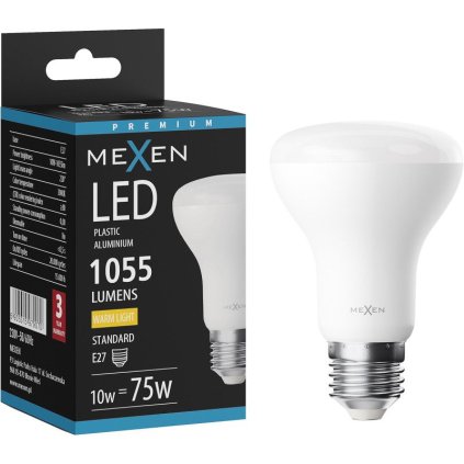 Mexen Nova, LED žárovka E27, R63, 12W, Teplá - 3000K, 1260 lm - L104-E27-1230-01