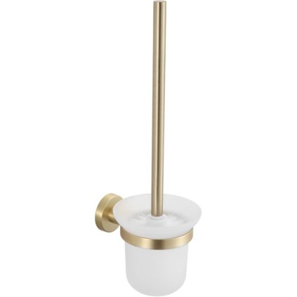 Mexen Remo, nástěnný toaletní kartáč, zlatý matný, 7050750-55