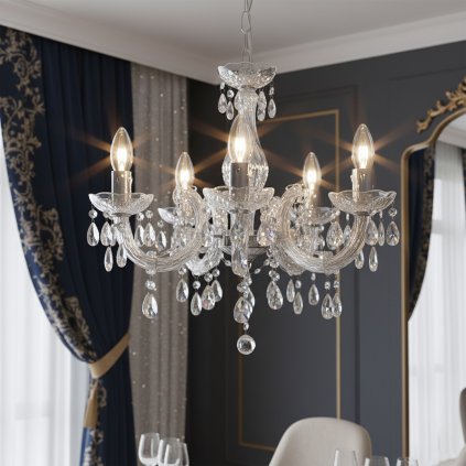 Rea, Stropní svítidlo EBT001-5CP TRANSPARENT, OSW-01250