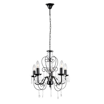 Rea, Stropní svítidlo EBT010-5CP BLACK, OSW-01245