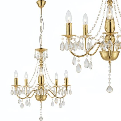 Rea, Stropní svítidlo EBT015-5CP Gold, OSW-01230