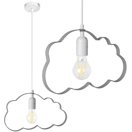 Rea, ZÁVĚSNÁ LAMPA ŠEDÁ CLOUD, OSW-00452