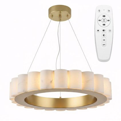 Toolight, LED stropní svítidlo 50cm, 27W, dálkové ovládání, APP1801-CP, zlatá matná-imitace kamene, OSW-05979