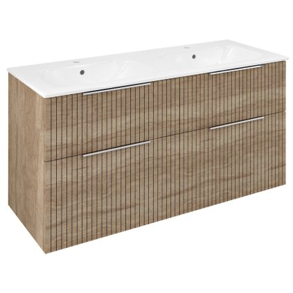 Sapho, CIRASA STRIP umyvadlová skříňka 118,4x64x46cm, dub alabama, CR121-2322-21