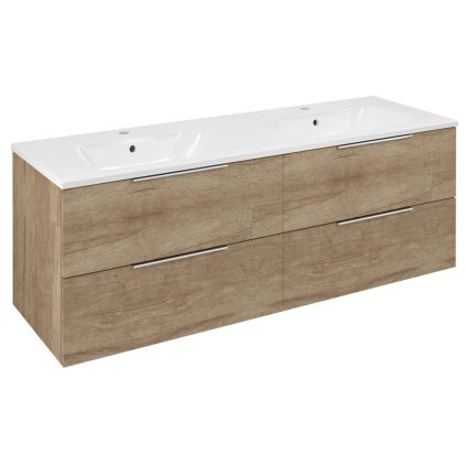 Sapho, CIRASA umyvadlová skříňka 139,6x52x46cm, dub alabama, CR141-2222-21